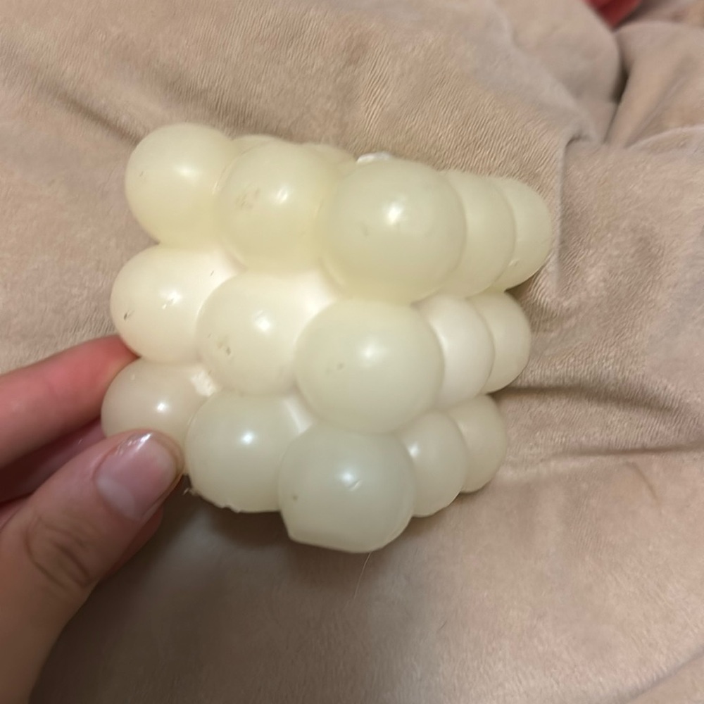 White bubble candle